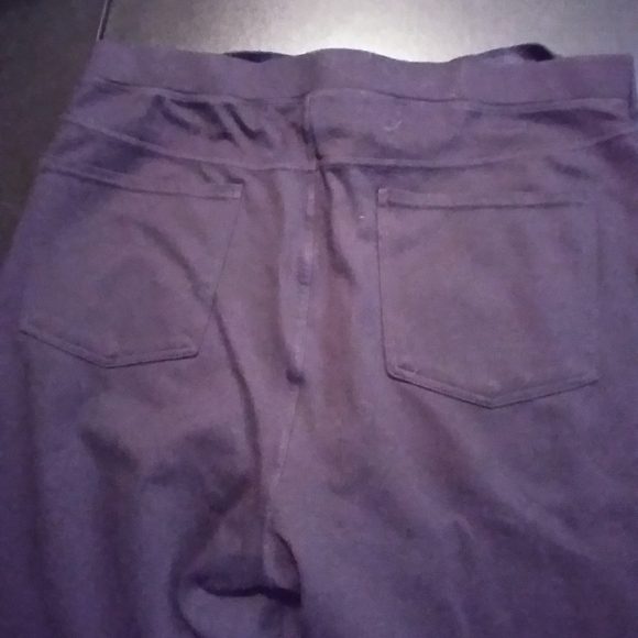 Womens Black Yoga Pants XL Stretch Casual Viscose Blend Back Pockets Walking - Picture 5 of 6